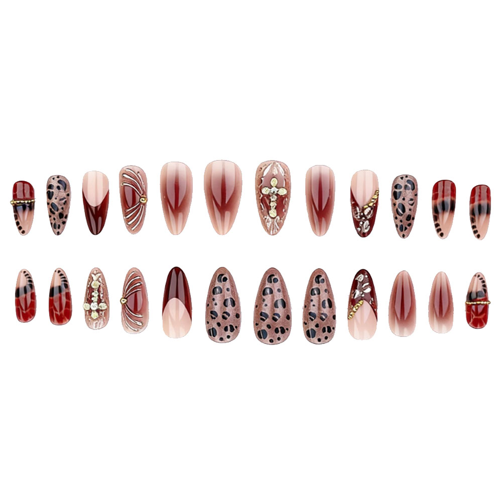 Medium fake nails for women gr - Pressed Flower Art review and price